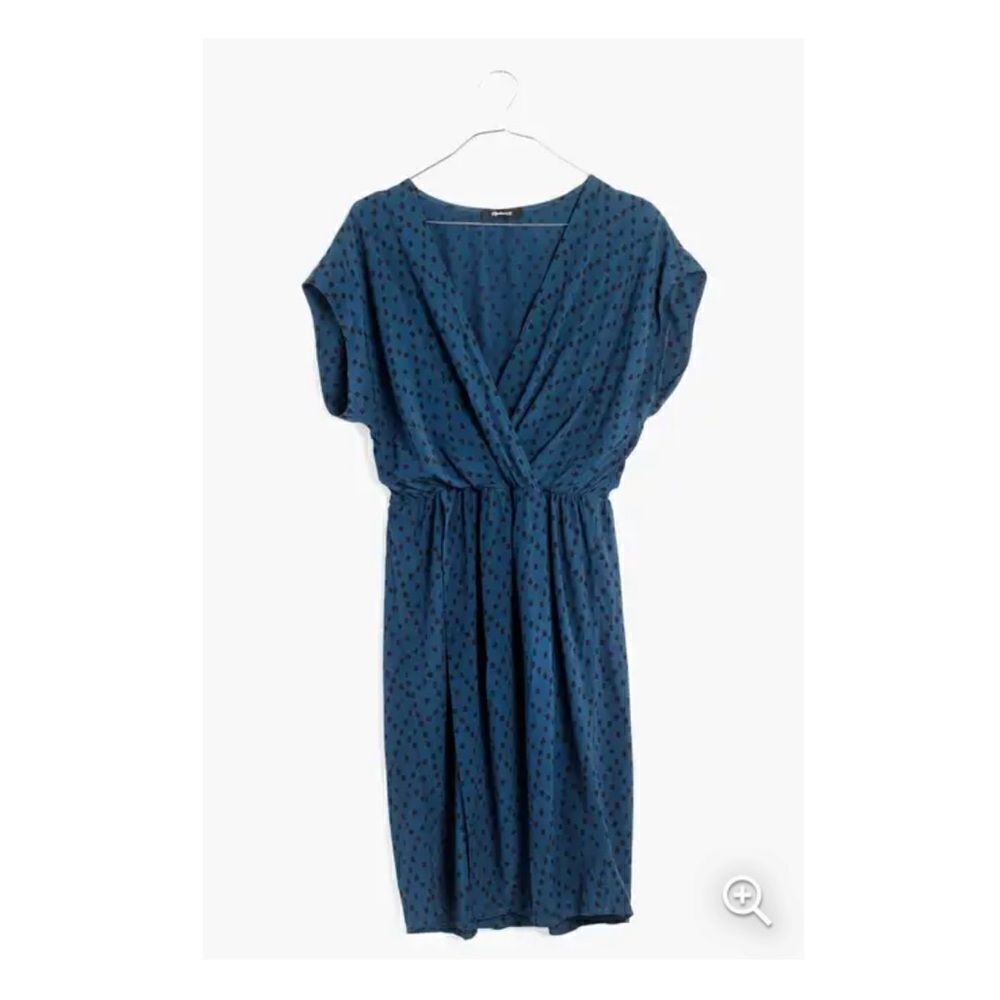 Madewell Brushstroke Diamond Synthetic Wrap Dress size XS NWT